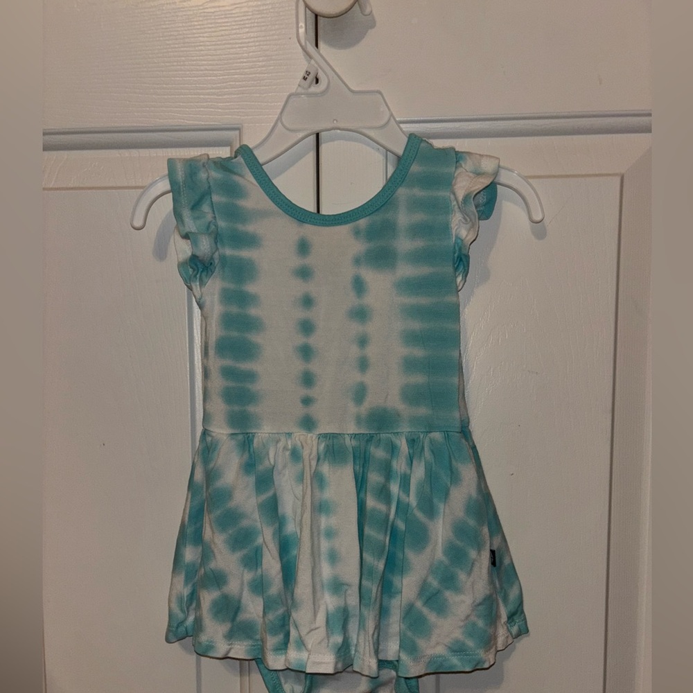 Kyte baby Tie-Dye Blue and White twirl dress 18-24 month